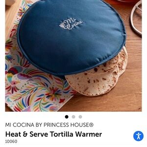 Princess House Mi Cocina Navy Tortilla Warmer